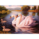 5D Diy Diamond Painting Animal Swan Cross Stitch Diamond Embroidery Round D