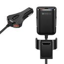 Car Back Clip QC3.0 Four USB Port Car Extension Cable Fast Charger