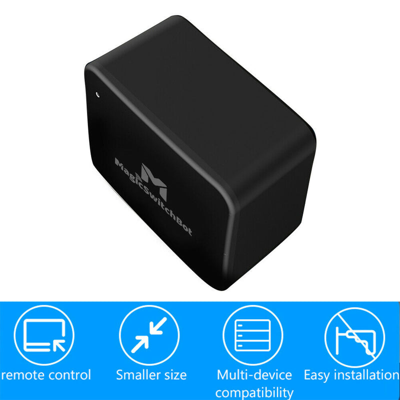 Bluetooth 5.0 Smart Button Pusher for Garage Wall Switch App Timer Black A