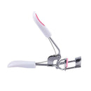 Cosmetic Tool Fuchsia White Handle Tension Spring Eye Lash Eyelash Curler