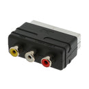20 Pin RGB Scart Plug Male to 3 RCA Female Audio Video Adaptor Converter for WII