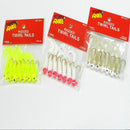 Fishing Jigs Lure Sea Bass Bait Jig Head Twirl Tails Worm Baits 7 Pcs/Lot  FT
