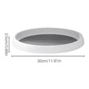 12in Turntable Kitchen Seasoning Storage Tray Rotating Organizer With Wide Base