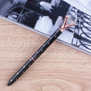 5PCS Big Carat Diamond Crystal Pen Gem Ballpoint Pen Ring Wedding Office Me W5A8