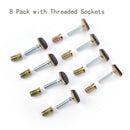 8 Pack M8x20mm Thread Adjustable Screw on Type Slotted Furniture Leveling F Hn