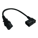 IEC320 C14 Male Right Angle To C13 Female 3 Prong