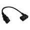 IEC320 C14 Male Right Angle To C13 Female 3 Prong