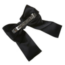 Women's Bow Hair Clips Barrette Ponytail Holder Black