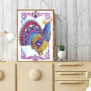 5D DIY Special Shaped Diamond Painting Peacock Pattern Embroidery Decor