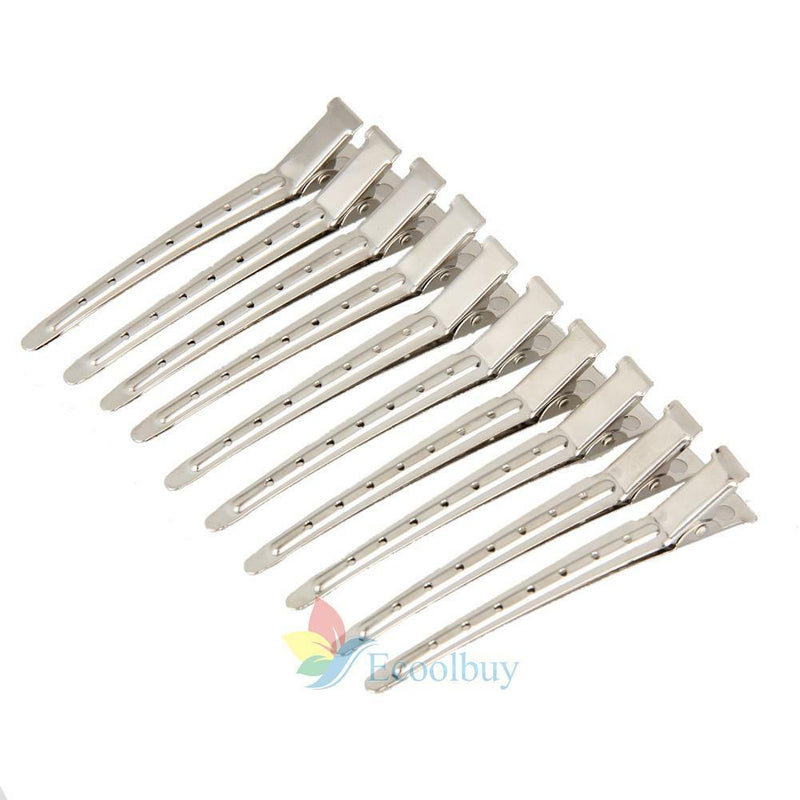 10pcs Modish Flat Metal Single Prong Alligator Hair Clips Barrette for Bows DIY