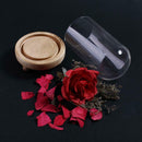 Romantic Red Rose Glass Wooden Base Ornaments Festival Decor Birthday Gifts A