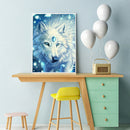 5D DIY Diamond Painting White Fur Wolf Full Round Drill Cross Stitch Kit