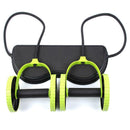 Ab Roller Wheel Trainer Wheel Abdominal Resistance Pull Rope Tool(Green)