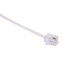 Flexible RJ11 6P2C Telephone Extension Cable 19M White Y4K7