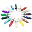 16pcs Creative Shape Healing Pointed Chakra Beads Stone Pendants for DIY Ne