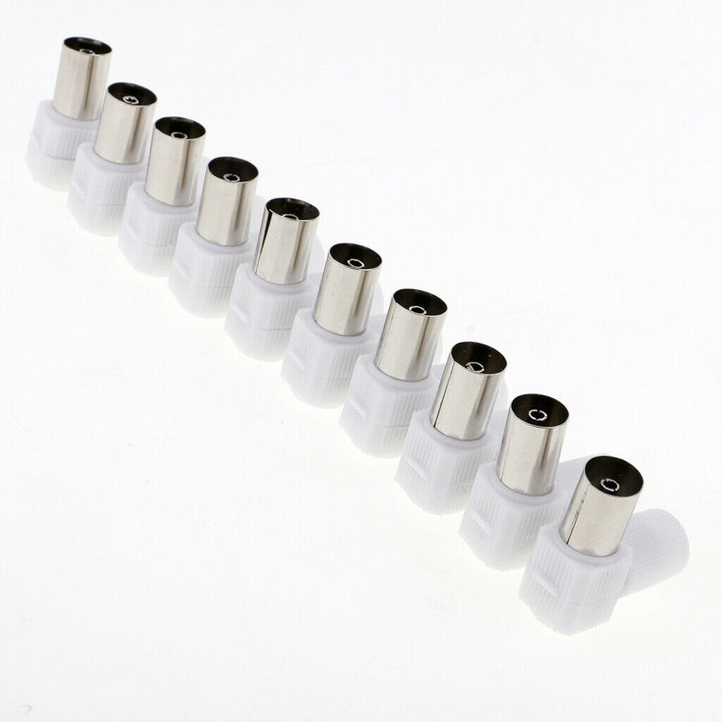10Pcs Right Angle RF Female Connector Adapter for Coaxial Cable TV Aerial