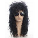 Synthetic Wigs Hair New Fashion Men's Fluffy Medium Wavy Natural Black WigsB Bj