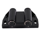 Black Plastic Metal Double Magnetic Press Head Door Catch Latch 6.7cm Width J2B9
