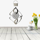 Solar Power LED Light Wind Spinner Chimes Spiral Garden Courtyard Hanging Lamp