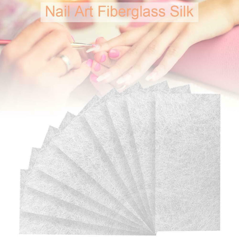 10pcs Nail Art Fiberglass Non-woven Silk Wrap Extension DIY Nails Buiding Tool