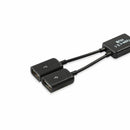 Type C OTG USB 3.1 Male to Dual 2.0 Female OTG Charge 2 Port HUB Cable Y Sp E3X3