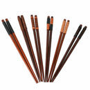 6 pair handmade Japanese natural chestnut wood chopsticks value set P1N7