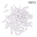 50pcs Mini White Wooden Clothes Photo Paper Peg Scrapbook Clothespin Crafts Clip