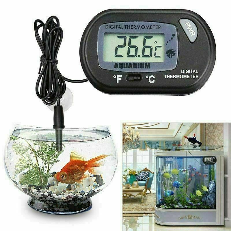 Useful Digital LCD Fish Tank Aquarium Marine Water Thermometer Temperature Black