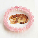 Natural-Madagascar Deep Rose Quartz Crystal Round Beads Bracelet Craft 8mm