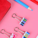 24pcs Cute Colorful Metal Binder Clips File Paper Clip Office Supplies 19mm â„–[