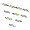 10X White 36MM 3 LED 5050 SMD Festoon Dome Car Light Lamp SALE Bulb Interio Q6T4