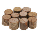 10 Pieces Rustic Wedding Party Wooden Table Numbers Holder Wood Place Name Card