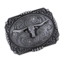 Men Belt Buckle Western Zinc Alloy Texas Long Horn Cow Pants Accessories