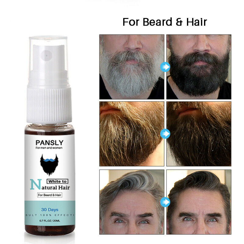 Pansly Magic Herbal Beard Spray Beard Hair Remedy Care Moisturizing Dyeing  L9Y6