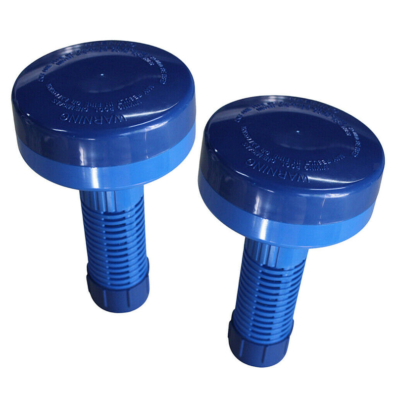 Floating Pool Chlorine Dispenser Adjustable Flow Vents Cap 1inch_Blue Modern