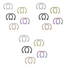 20pcs Stainless Steel  Hoop Nose Rings Earring Septum Piercing Ring
