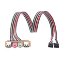 2 USB 2.0 Ports PC Computer Case Front Panel USB Audio Mic Earphone Cable A