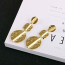 Punk Street Simple Women Zinc Alloy Irregular Geometric Long Drop Earrings A