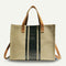Canvas Women Shoulder Crossbody Bag Shopping Large Capacity Handbag (1)  A
