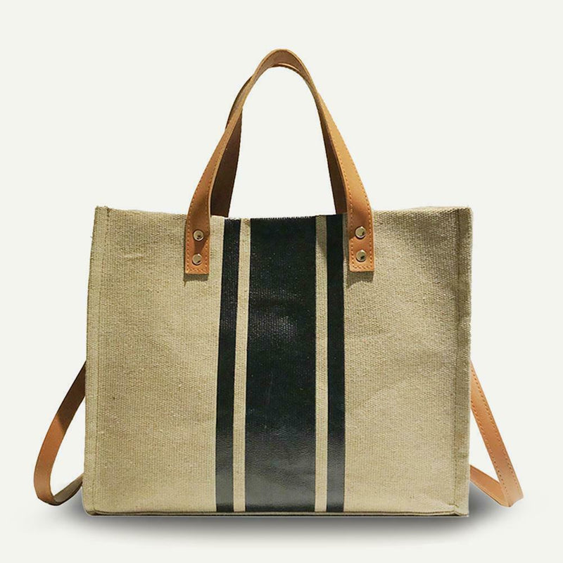 Canvas Women Shoulder Crossbody Bag Shopping Large Capacity Handbag (1)  A