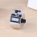 Digital Hand Tally Counter 4 Digit Number Manual Counting Silvery Golf Clicker