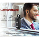 Portable Wireless Bluetooth 4.0 Headset Clip BT Earphones with Mic Black