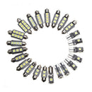 23x LED White Car Inside Light Kit Dome Trunk Mirror License Plate Lamp Bulbs