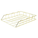 Office Desktop Metal Stackable File Document Letter Tray Organizer Golden