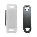 Cabinet Door Hardware White Base 1.8" Long Single Magnetic Catch B8I8