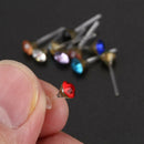 40 Pcs/set Women Girl's Crystal Stud Earrings Christmas Present (size:5mm)