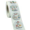 1Roll/500pcs Merry Christmas Wall Stickers Christmas Decorations for Home XSEAU