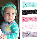 5PCS Kids Baby Girl Cotton Twisted Headband Turban Dot Knot Headwear