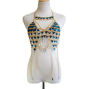 Boho Hollow Crystal Bra Body Chain Bling Bikini Chains Sexy Body Jewelry for