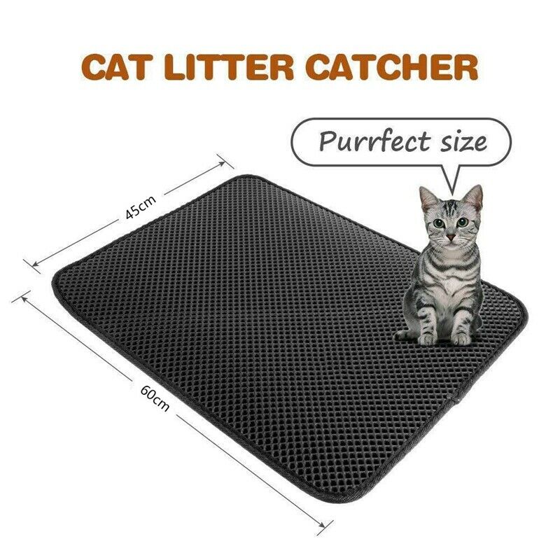 Waterproof Pet Cat Litter Mat Eva Double Layer Cat Litter Trapping Pets Mat